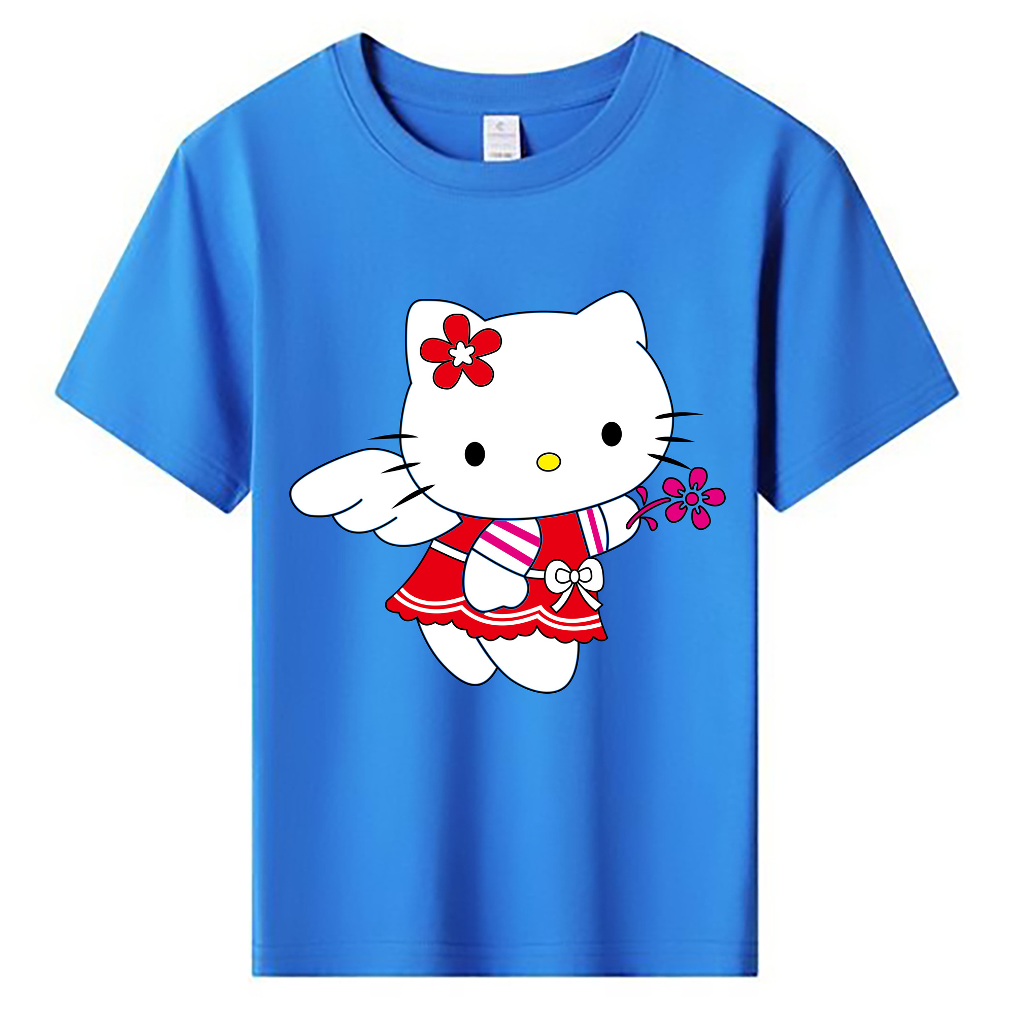 （画像用） Hello Kitty ハローキティ 綿100％キッズTシャツ（フロントプリント）
